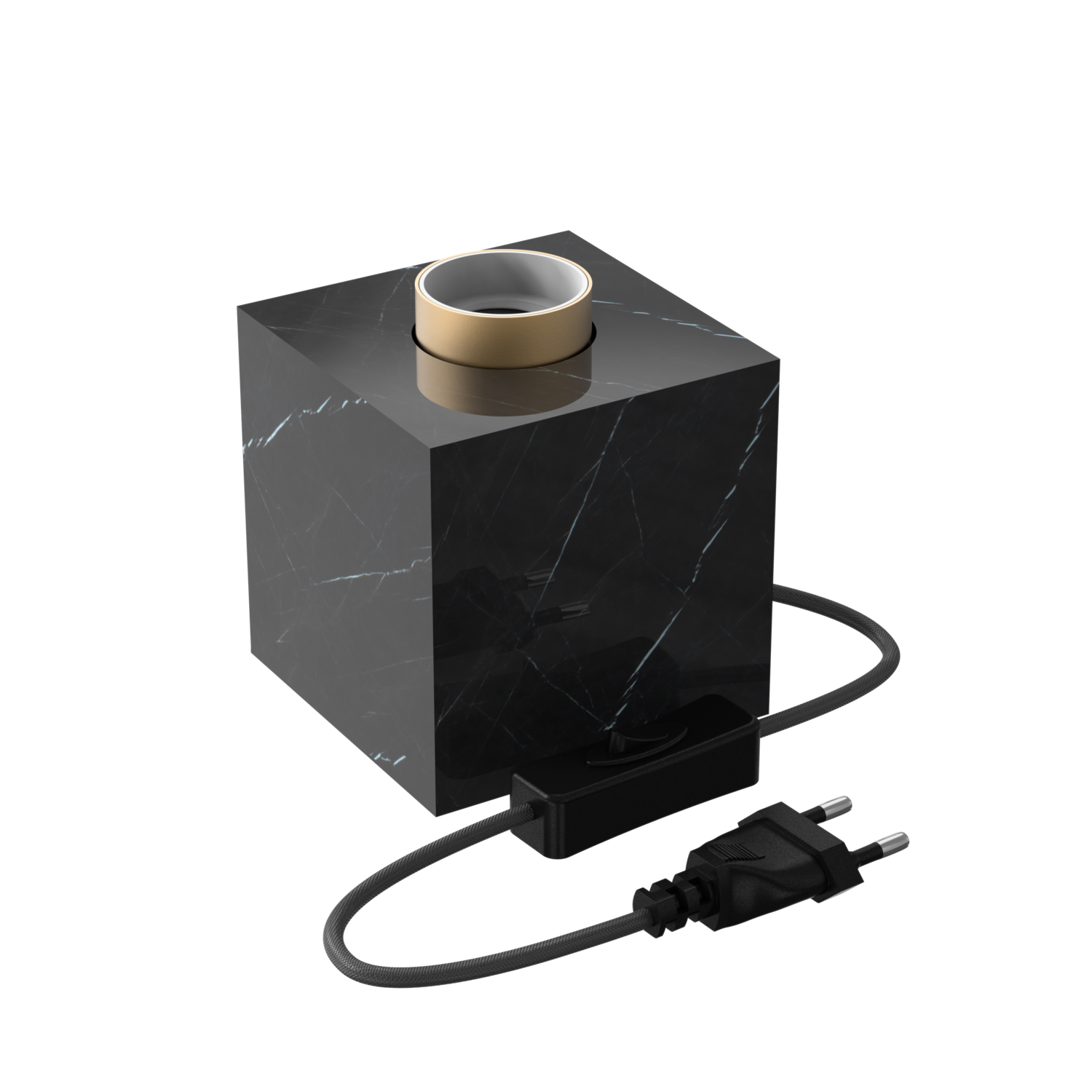 Bordslampa E27 marmor väri-variaatio Musta 